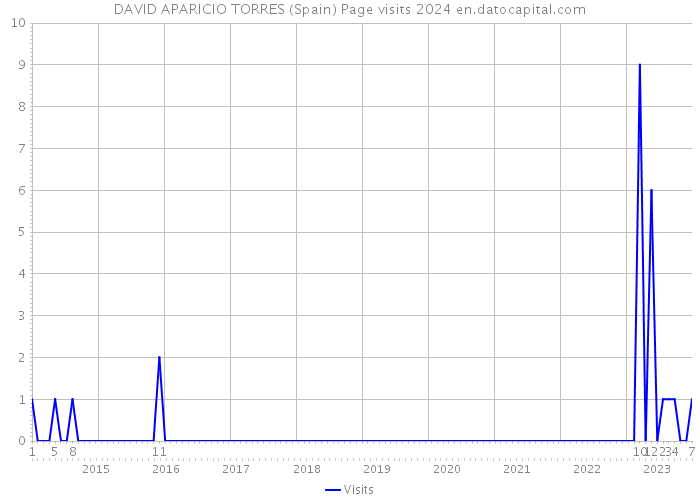 DAVID APARICIO TORRES (Spain) Page visits 2024 