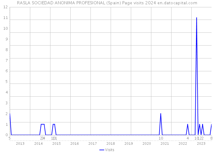 RASLA SOCIEDAD ANONIMA PROFESIONAL (Spain) Page visits 2024 