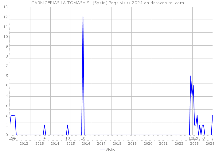 CARNICERIAS LA TOMASA SL (Spain) Page visits 2024 