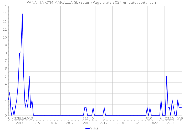 PANATTA GYM MARBELLA SL (Spain) Page visits 2024 