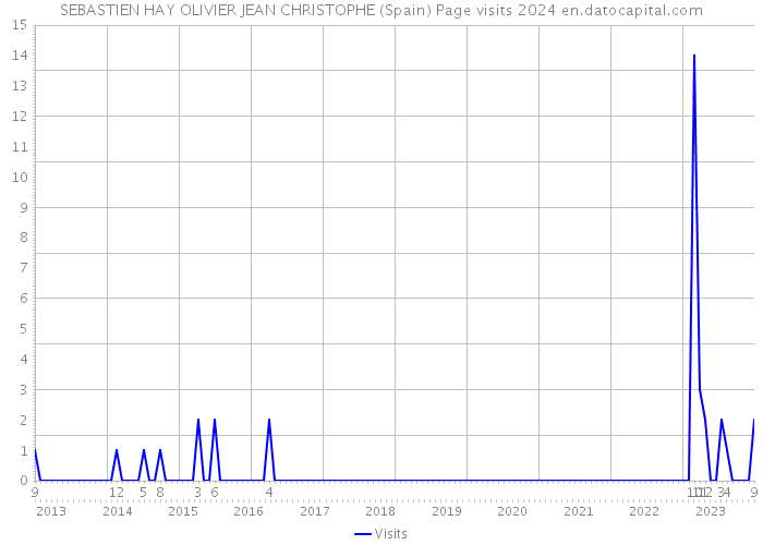 SEBASTIEN HAY OLIVIER JEAN CHRISTOPHE (Spain) Page visits 2024 