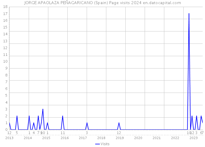 JORGE APAOLAZA PEÑAGARICANO (Spain) Page visits 2024 