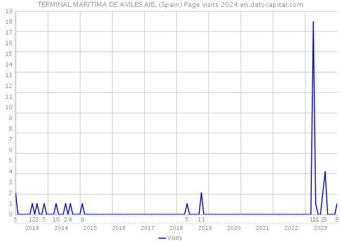 TERMINAL MARITIMA DE AVILES AIE. (Spain) Page visits 2024 