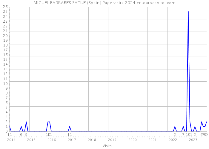 MIGUEL BARRABES SATUE (Spain) Page visits 2024 