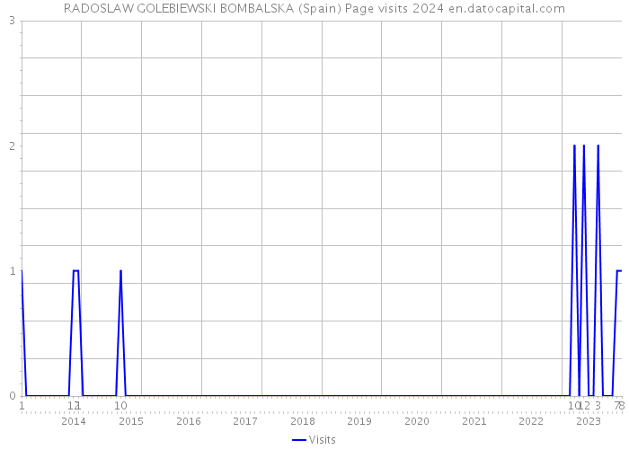 RADOSLAW GOLEBIEWSKI BOMBALSKA (Spain) Page visits 2024 