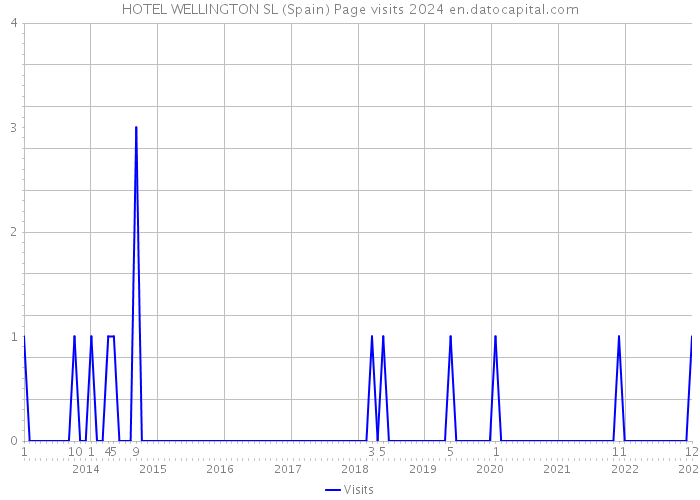 HOTEL WELLINGTON SL (Spain) Page visits 2024 
