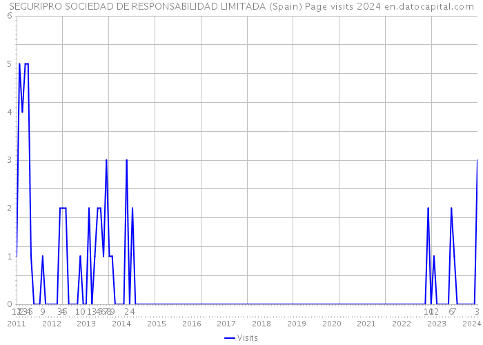 SEGURIPRO SOCIEDAD DE RESPONSABILIDAD LIMITADA (Spain) Page visits 2024 