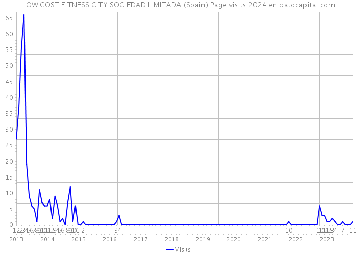 LOW COST FITNESS CITY SOCIEDAD LIMITADA (Spain) Page visits 2024 