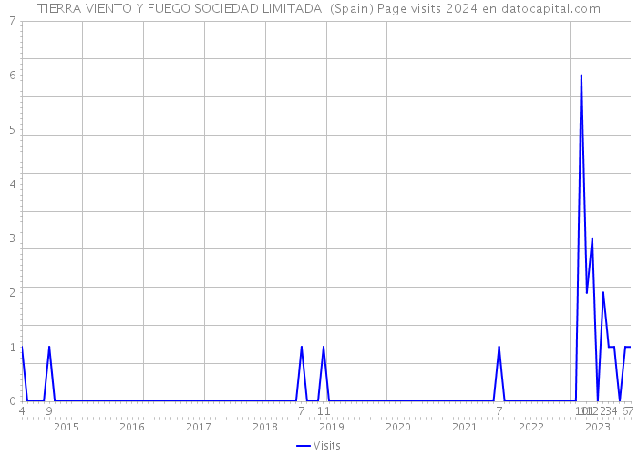 TIERRA VIENTO Y FUEGO SOCIEDAD LIMITADA. (Spain) Page visits 2024 