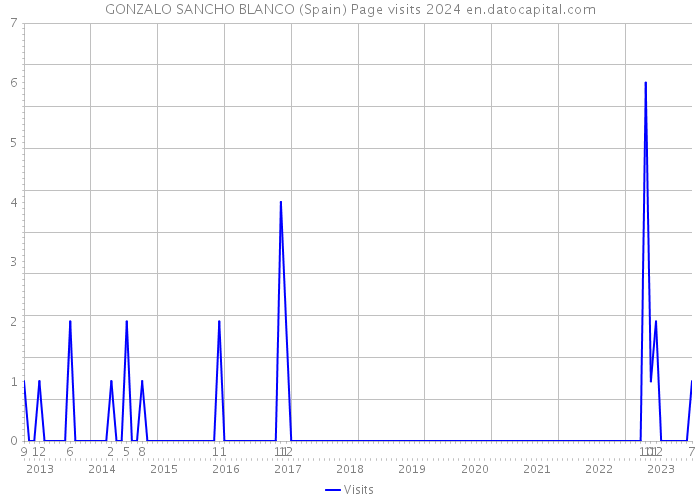 GONZALO SANCHO BLANCO (Spain) Page visits 2024 