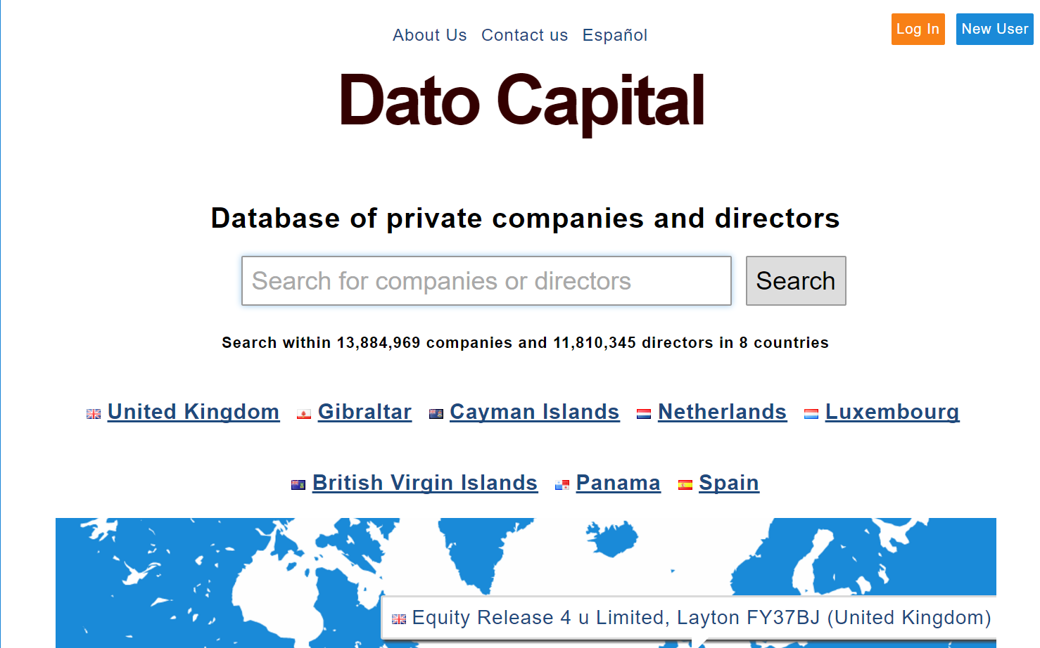 Dato Capital Homepage