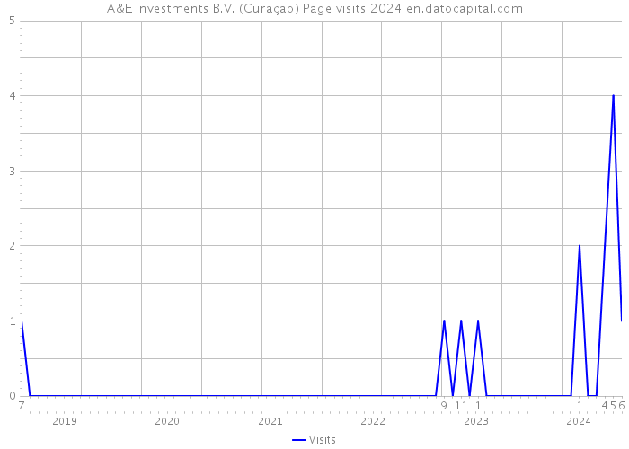 A&E Investments B.V. (Curaçao) Page visits 2024 