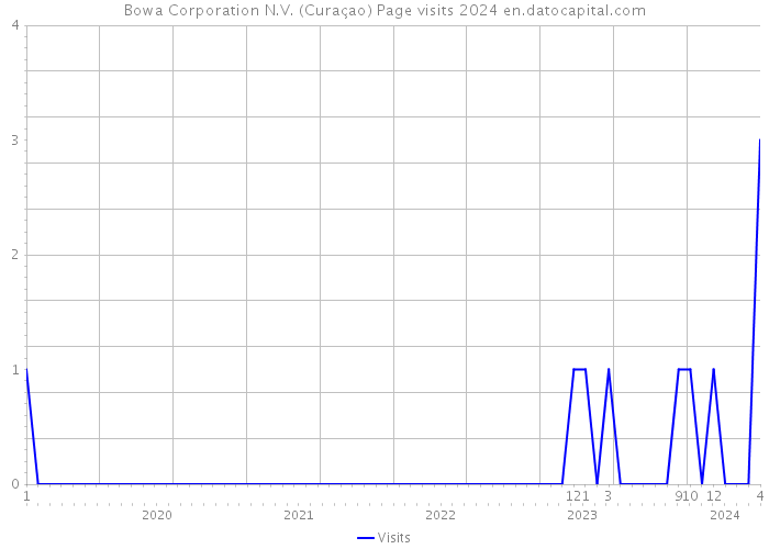 Bowa Corporation N.V. (Curaçao) Page visits 2024 