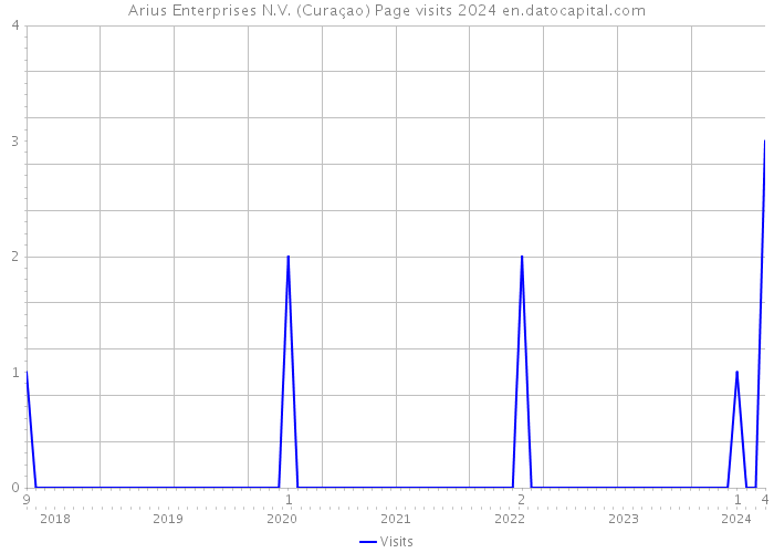 Arius Enterprises N.V. (Curaçao) Page visits 2024 