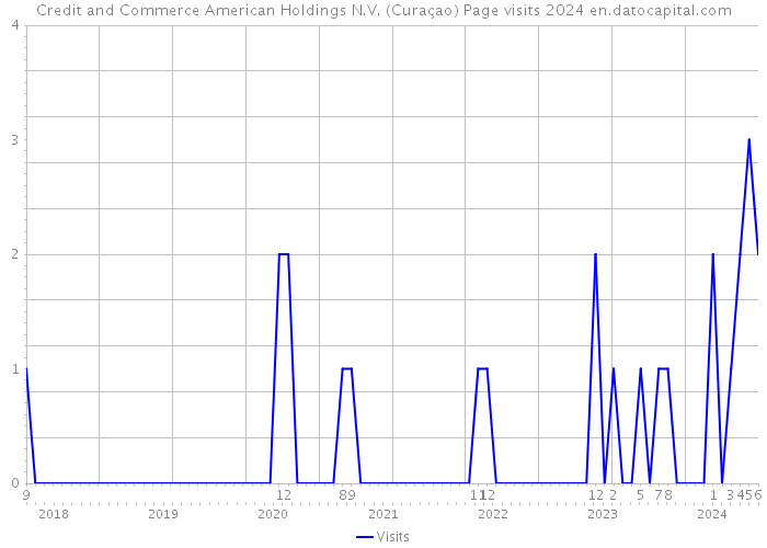 Credit and Commerce American Holdings N.V. (Curaçao) Page visits 2024 