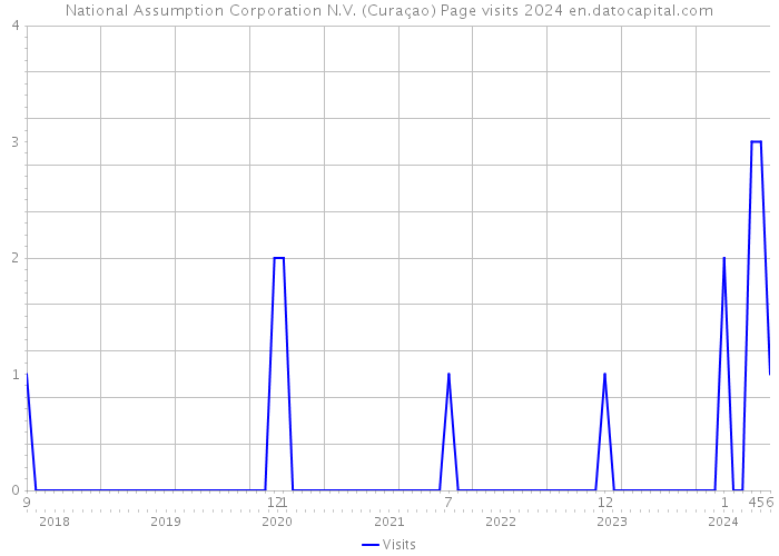 National Assumption Corporation N.V. (Curaçao) Page visits 2024 