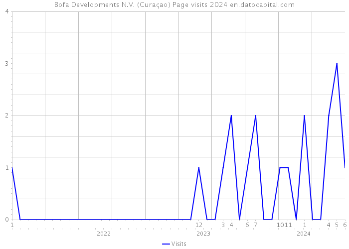 Bofa Developments N.V. (Curaçao) Page visits 2024 