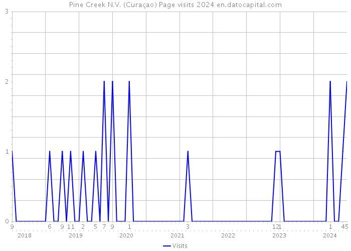 Pine Creek N.V. (Curaçao) Page visits 2024 