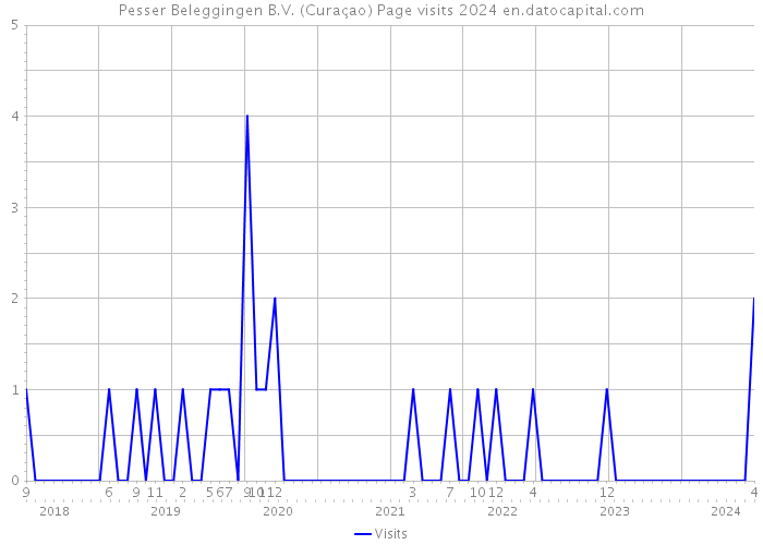 Pesser Beleggingen B.V. (Curaçao) Page visits 2024 