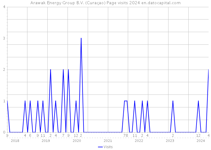 Arawak Energy Group B.V. (Curaçao) Page visits 2024 