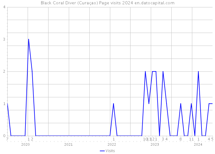Black Coral Diver (Curaçao) Page visits 2024 