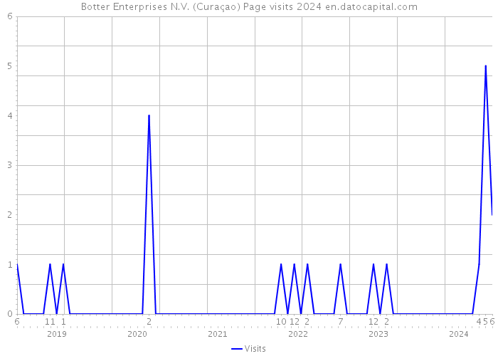 Botter Enterprises N.V. (Curaçao) Page visits 2024 