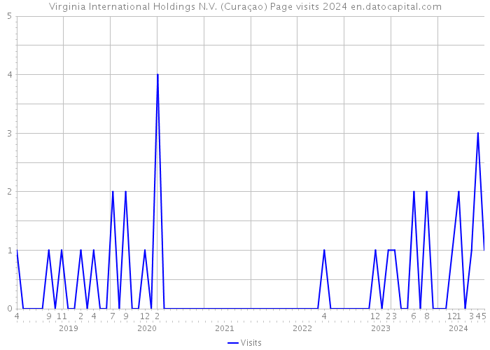 Virginia International Holdings N.V. (Curaçao) Page visits 2024 