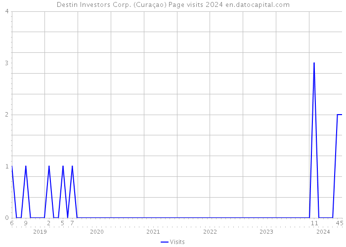 Destin Investors Corp. (Curaçao) Page visits 2024 