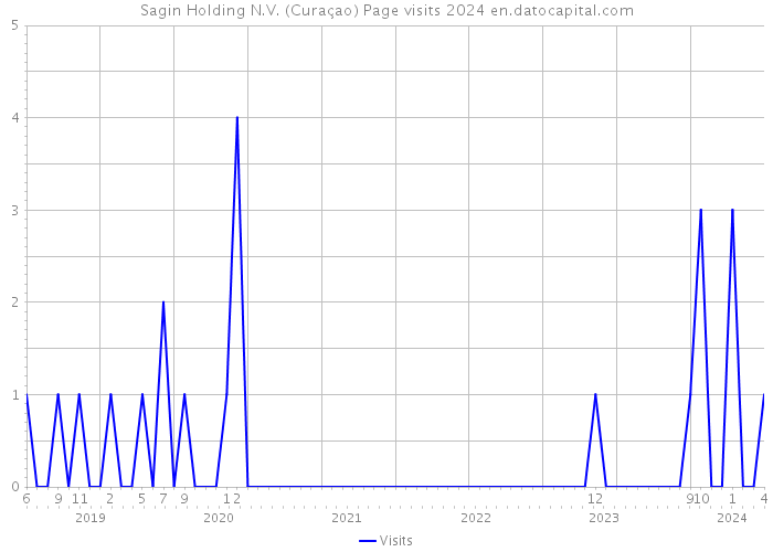 Sagin Holding N.V. (Curaçao) Page visits 2024 