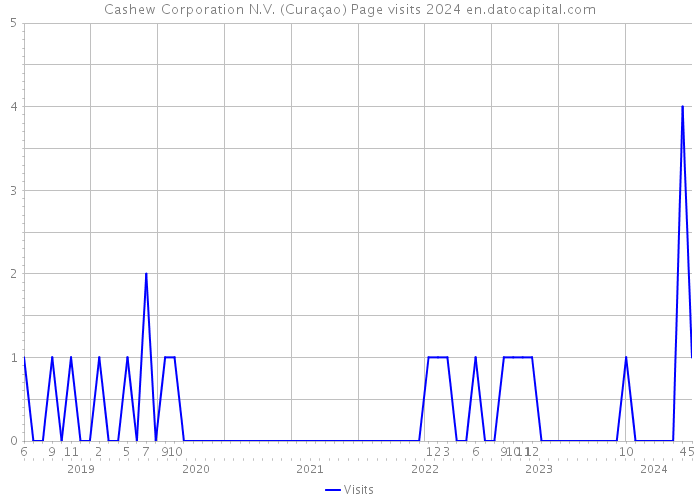 Cashew Corporation N.V. (Curaçao) Page visits 2024 