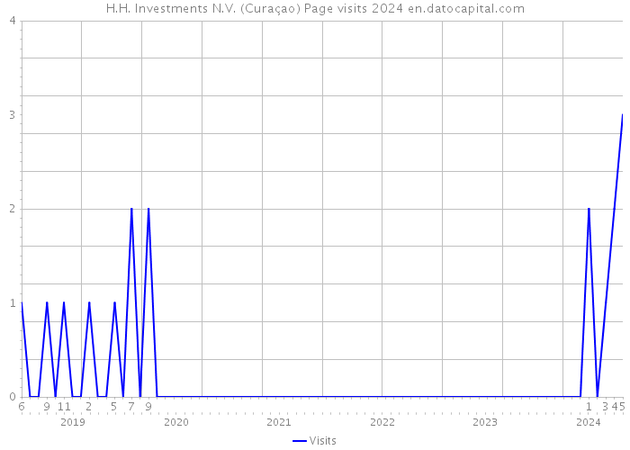 H.H. Investments N.V. (Curaçao) Page visits 2024 