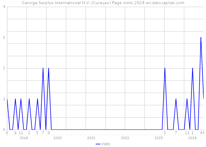 Canoga Surplus International N.V. (Curaçao) Page visits 2024 