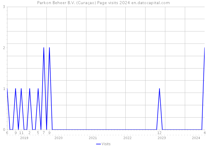 Parkon Beheer B.V. (Curaçao) Page visits 2024 