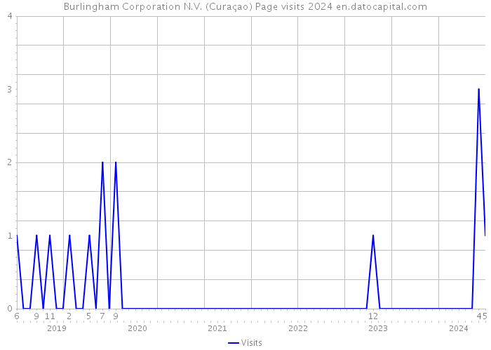 Burlingham Corporation N.V. (Curaçao) Page visits 2024 