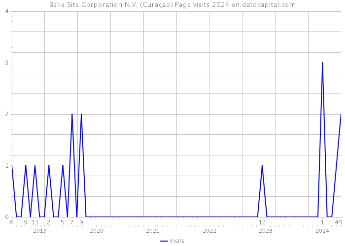 Belle Site Corporation N.V. (Curaçao) Page visits 2024 