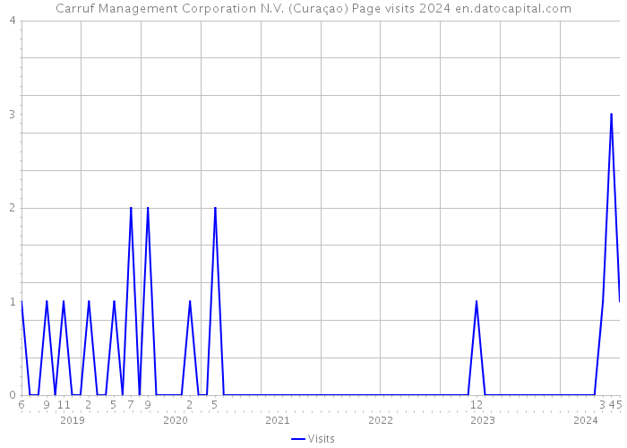 Carruf Management Corporation N.V. (Curaçao) Page visits 2024 