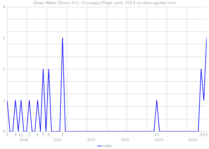 Deep Water Divers N.V. (Curaçao) Page visits 2024 