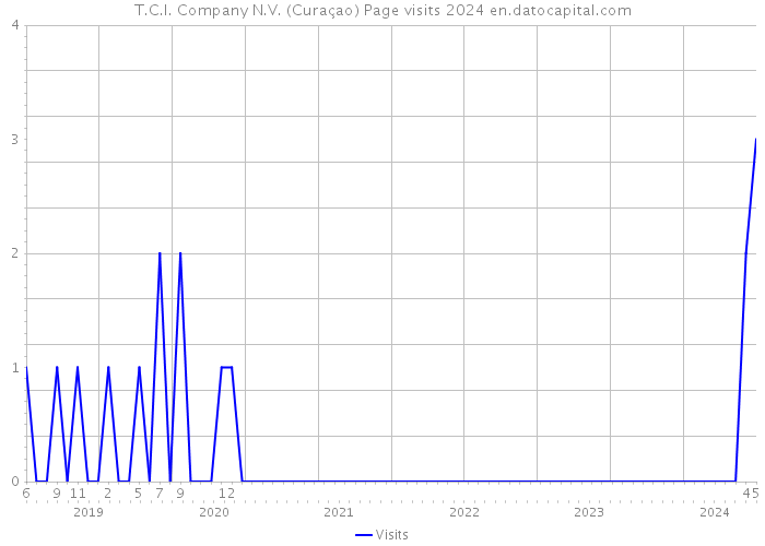 T.C.I. Company N.V. (Curaçao) Page visits 2024 