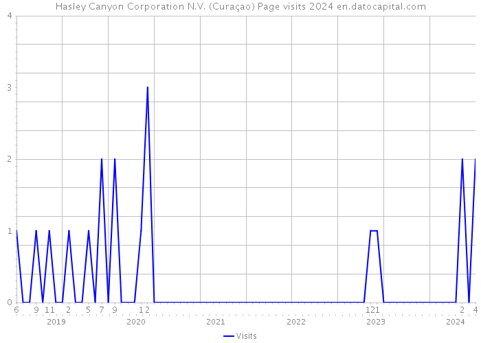 Hasley Canyon Corporation N.V. (Curaçao) Page visits 2024 