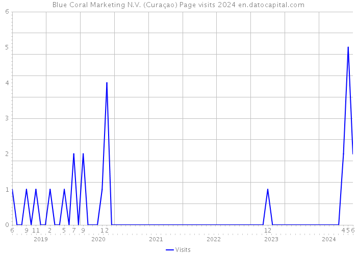 Blue Coral Marketing N.V. (Curaçao) Page visits 2024 