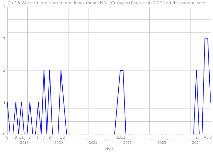 Gulf & Western Intercontinental Investments N.V. (Curaçao) Page visits 2024 