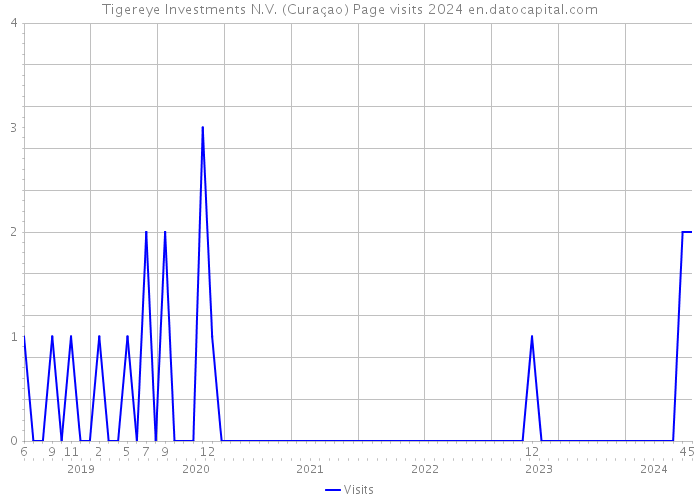 Tigereye Investments N.V. (Curaçao) Page visits 2024 