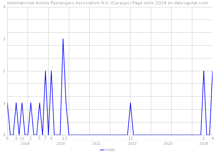 International Airline Passengers Association N.V. (Curaçao) Page visits 2024 