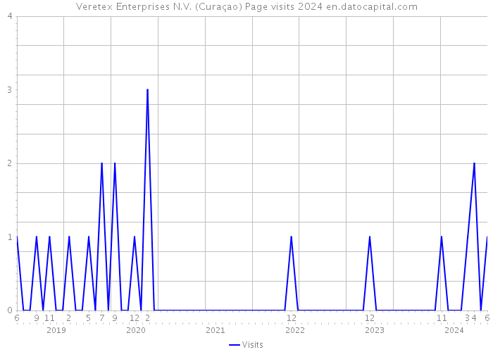 Veretex Enterprises N.V. (Curaçao) Page visits 2024 