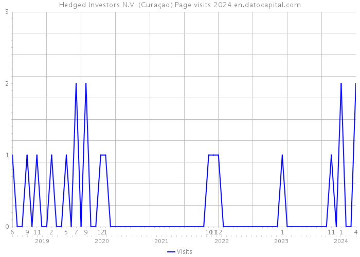 Hedged Investors N.V. (Curaçao) Page visits 2024 