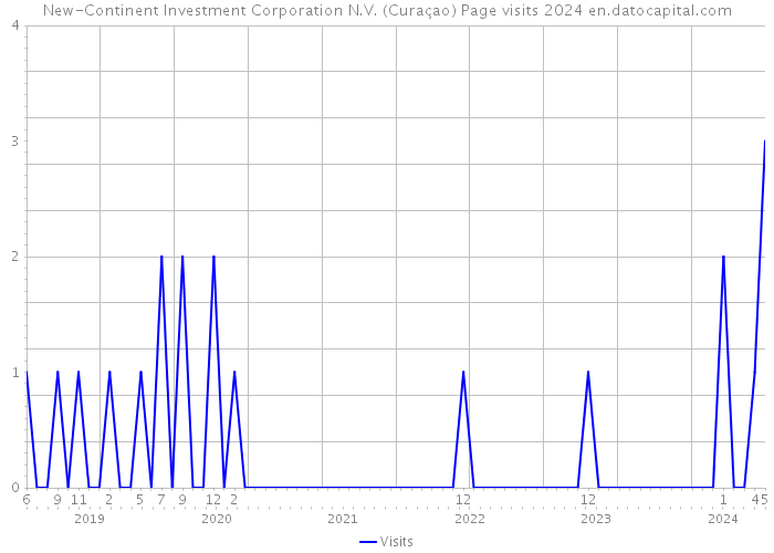 New-Continent Investment Corporation N.V. (Curaçao) Page visits 2024 