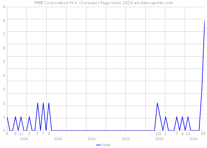 PMB Corporation N.V. (Curaçao) Page visits 2024 