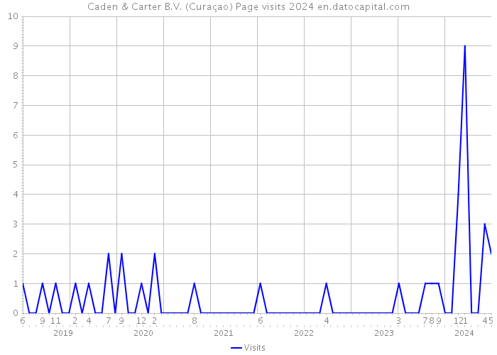 Caden & Carter B.V. (Curaçao) Page visits 2024 