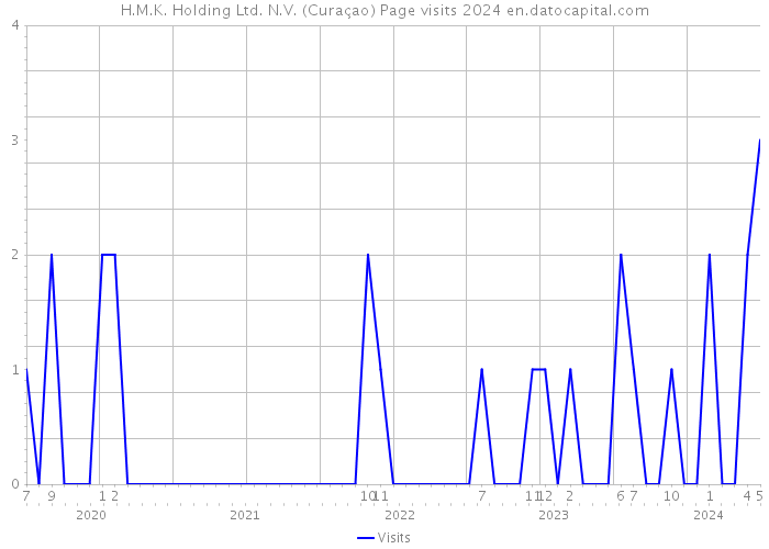 H.M.K. Holding Ltd. N.V. (Curaçao) Page visits 2024 
