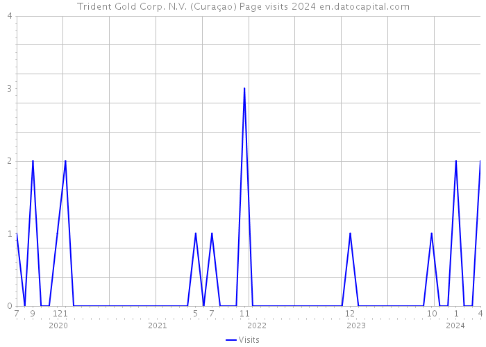 Trident Gold Corp. N.V. (Curaçao) Page visits 2024 